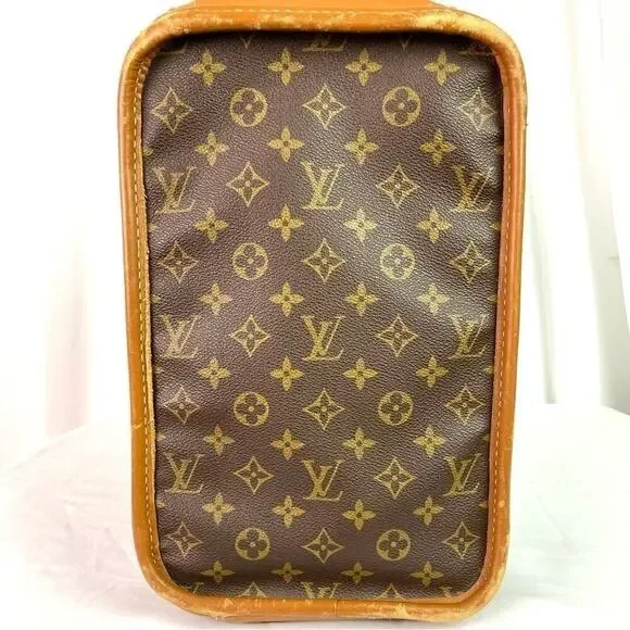 LOUIS VUITTON MONOGRAM CANVAS TRAVEL BAG – VINTAGE LV LOGO LUGGAGE - Picture 5 of 16